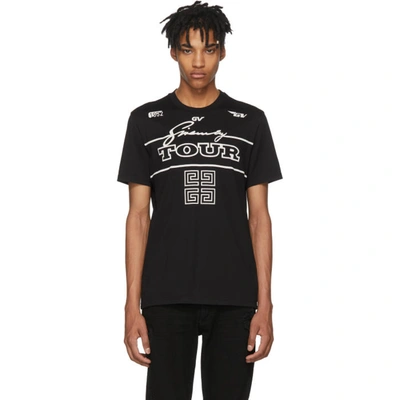 Givenchy Cuban Fit Tour Printed Jersey T-shirt In Black