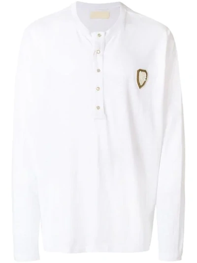 Ih Nom Uh Nit Logo Patch Jersey Top In White