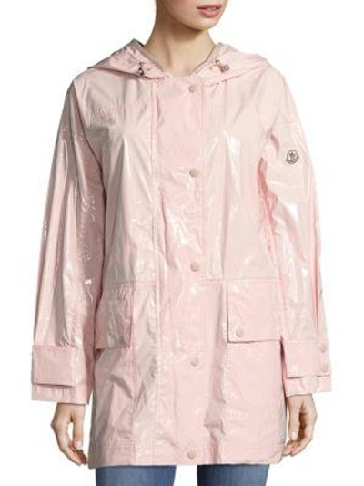 Moncler Cotton Raincoat In Pink