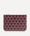 Liberty London Iphis Canvas Medium Pouch In Dark Red