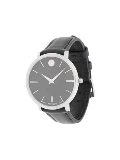 Movado Ultra Slim Watch In Black