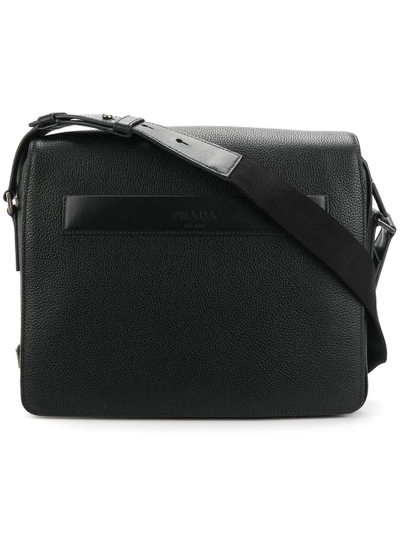 Prada Classic Messenger Bag In Black