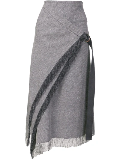Dion Lee Fringe Trim Wrap Front Skirt