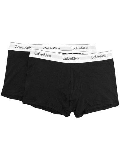 Calvin Klein Underwear 2 Pack Trunks In Black