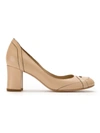 Sarah Chofakian Leather Pumps In Neutrals