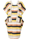 Henrik Vibskov Striped Sheet Dress In Multicolour