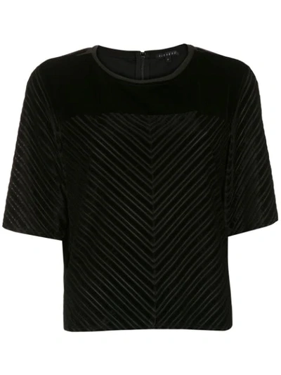 Alcaçuz Cingapura Velvet Top - Black