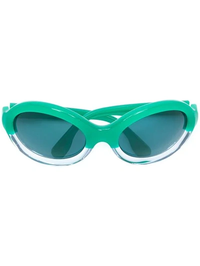 Marni Eyewear Oval Frame Sunglasses In Green
