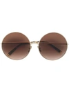 Dolce & Gabbana Round Frame Sunglasses In Brown