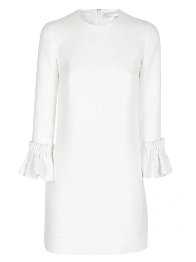 Victoria Beckham Flared Cuffs Dress In Bianco
