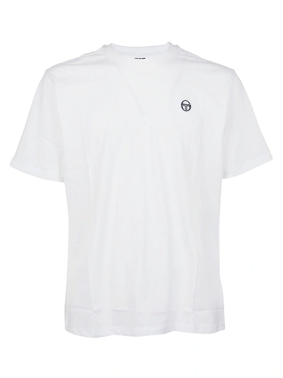 Sergio Tacchini Logo T-shirt In White-navy