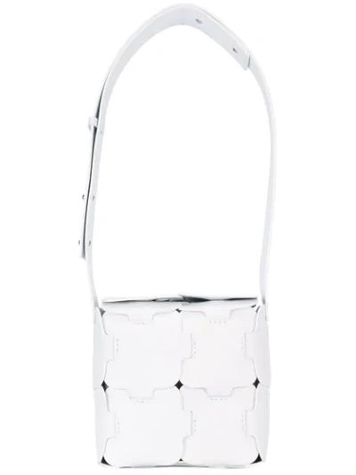 Paco Rabanne Boxy Shoulder Bag In White