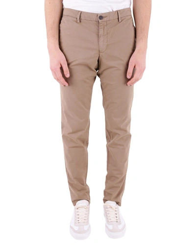 Trussardi Cotton Blend Trousers In Brown