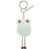 Fendi Blue Pearl And Fur Chick Keychain In F137m Tealb