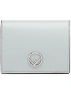 Fendi Compact Logo Wallet In Grey