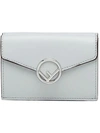 Fendi Micro Trifold Wallet In Grey