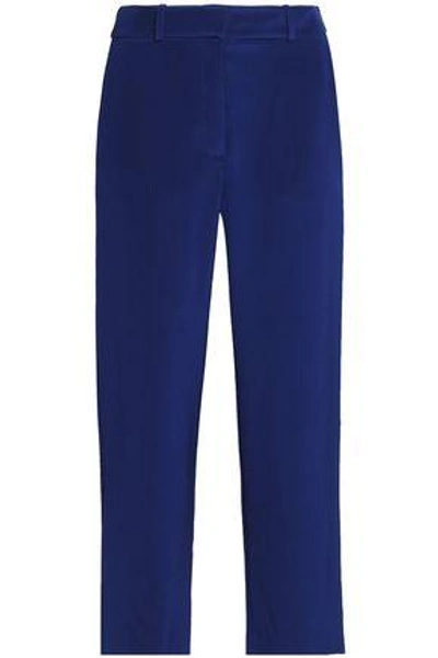 Goat Woman Silk Straight-leg Pants Royal Blue