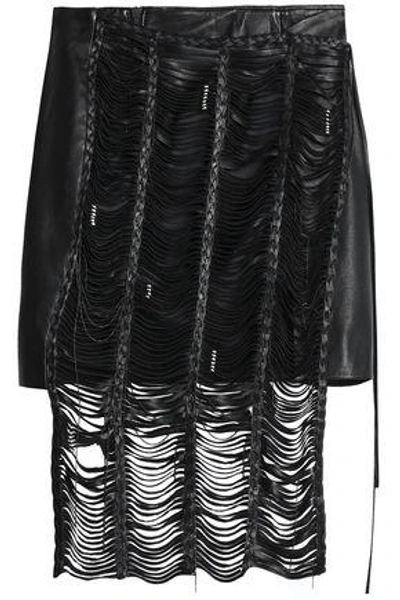 Magda Butrym Woman Compton Embellished Cutout Leather Mini Skirt Black