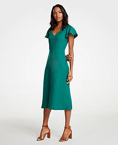 ann taylor dresses midi Black Square Neck Midi Dress