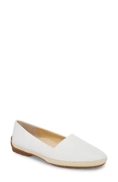 Paul Green Roxy Espadrille In White Leather