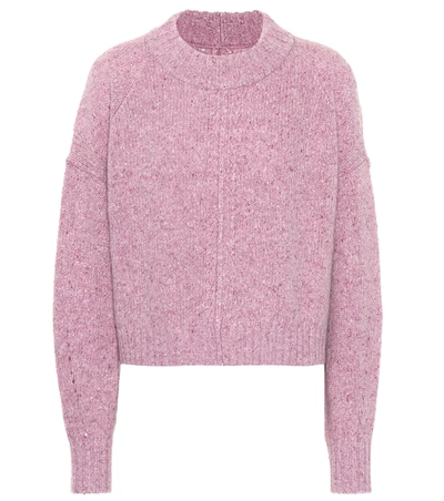 Isabel Marant Crewneck Long-sleeve Cashmere Sweater In Light Pink