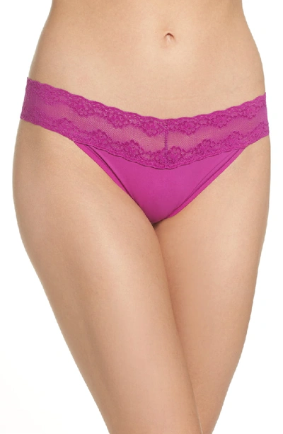 Natori Bliss Perfection Thong, Midnight (one Size) In Plumberry