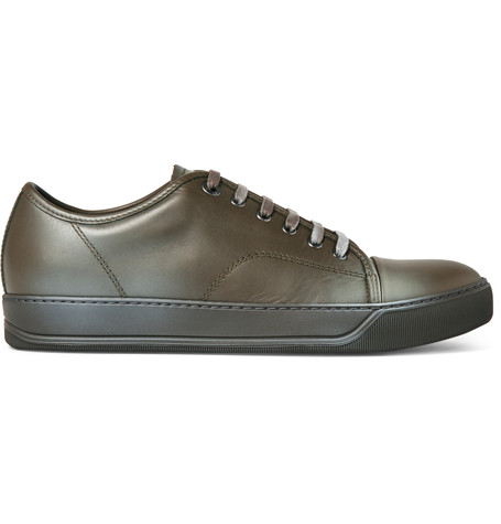 Lanvin Cap-toe Leather Sneakers | ModeSens