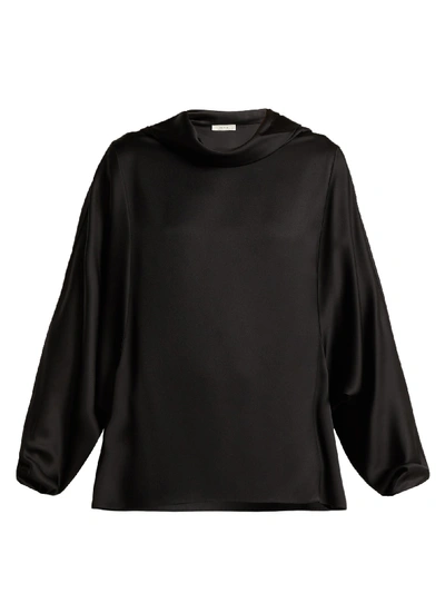 The Row Moona Cotton And Wool-blend Jacket In Black