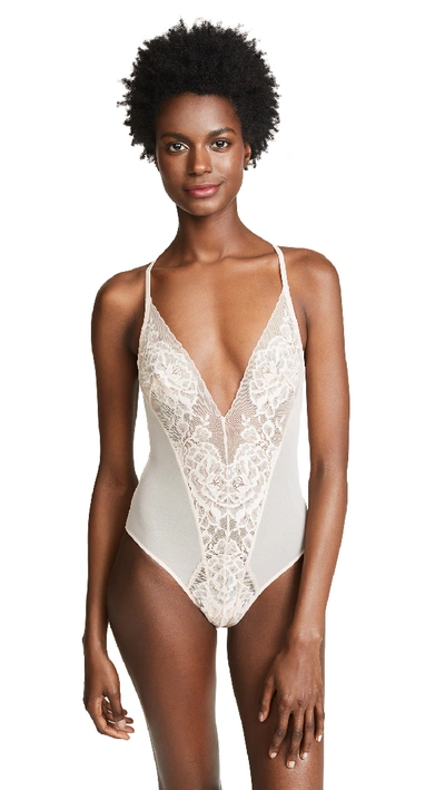 Natori Flora Lace Bodysuit In Black