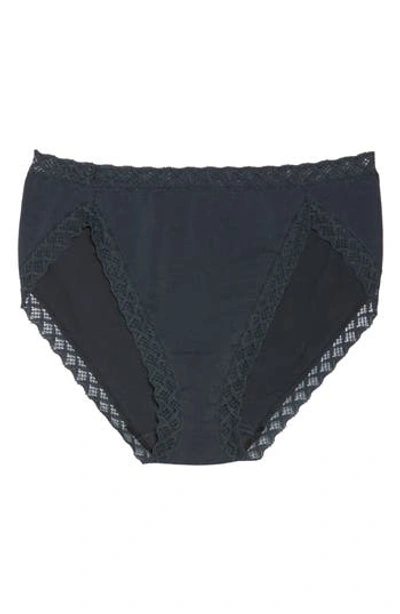 Natori Bliss French Cut Lace Trimmed Briefs In India Ink