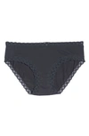 Natori Bliss Girl Lace-trim Bikini Briefs In India Ink