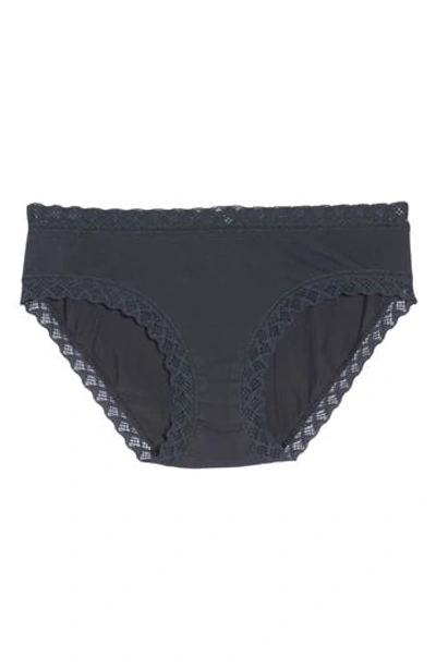 Natori Bliss Girl Lace-trim Bikini Briefs In India Ink