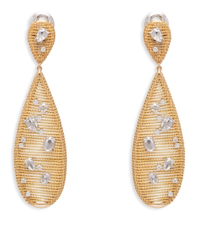 Staurino Fratelli 18k Yellow Gold Renaissance Diamond Pear Drop Earrings