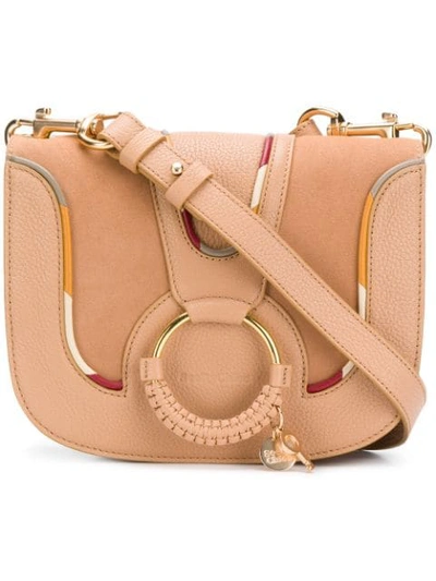 See By Chloé See By Chloe Hana Small Leather & Suede Crossbody In Neutrals
