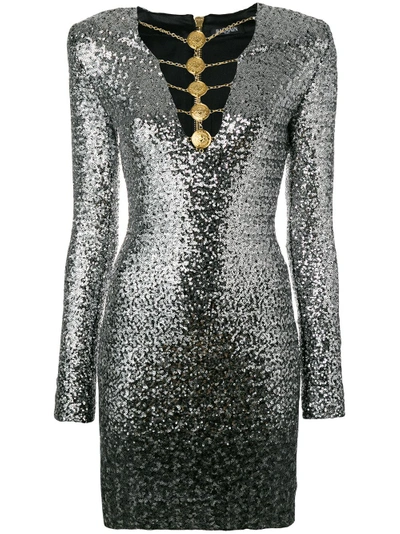 Balmain Embellished Sequined Dress