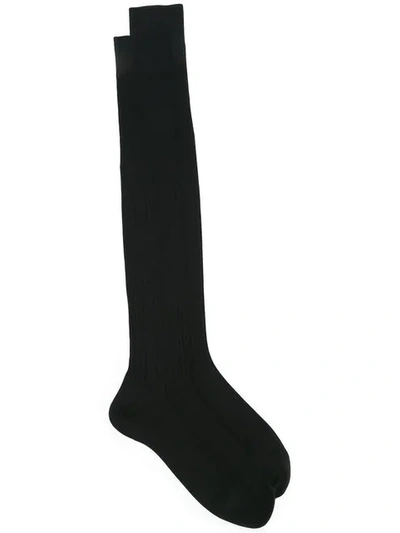 Fashion Clinic Timeless Ribbed Socks - Black