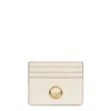 Fendi Ivory Leather Card Holder In White