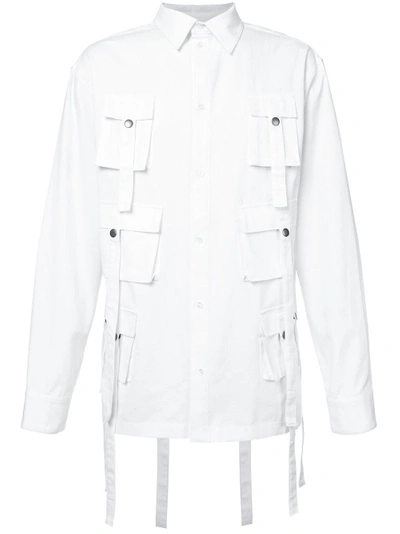 D.gnak By Kang.d Multi Pockets Shirt In White