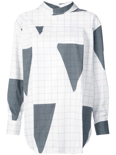 Vivienne Westwood Red Label Triangle Grid Pattern Reversible Shirt - White