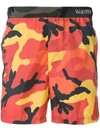 Valentino Camouflage-print Swim Shorts In Multicolored