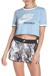 Nike Sportswear Crop Top In Leche Blue