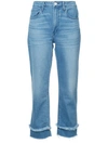 3x1 Faded Cropped Jeans In Blue