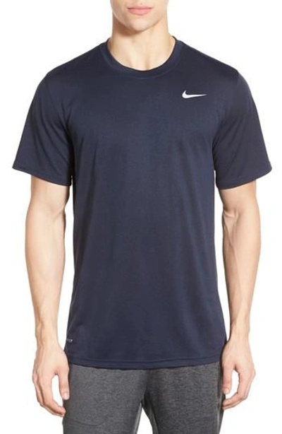 Nike Legend 2.0 Dri-fit Graphic T-shirt In Obsidian/black/matte Silver