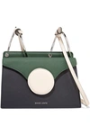 Danse Lente Phoebe Mini Color-block Textured-leather Shoulder Bag In Pine Marine