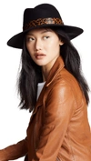 Rag & Bone Zoe Wool Fedora Hat In Black