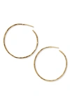 Argento Vivo Thick Flat Edge Hoop Earrings In Gold