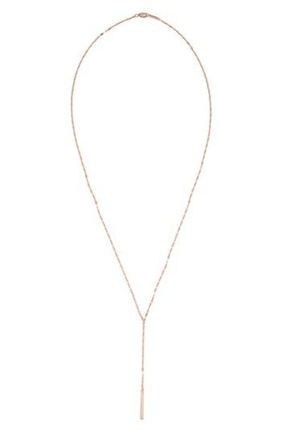 Lana Jewelry Y-necklace In Rose Gold