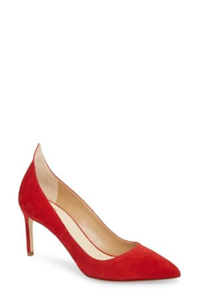 Francesco Russo Flame Pointy Toe Pump In Red