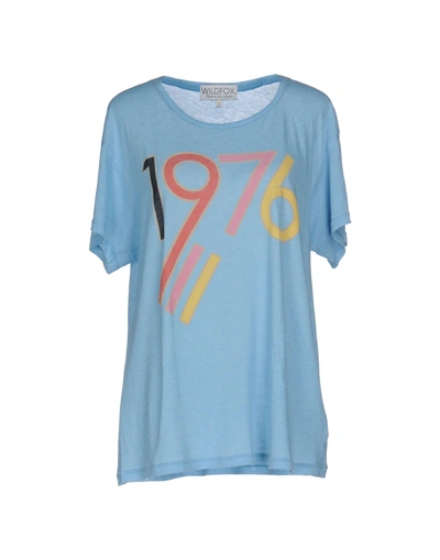 Wildfox T-shirt In Sky Blue