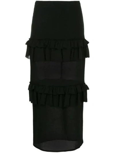 Georgia Alice Goldie Ruffle Skirt In Black